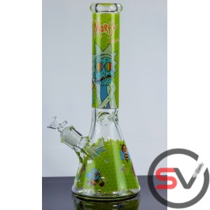 RICK AND MORTY BEES GLASS BEAKER 14inch